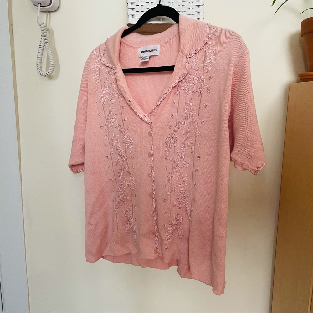 Vintage Baby Pink Sweater Shirt